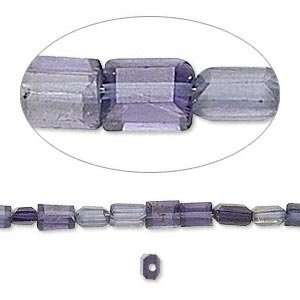  Bead iolite (dyed) 5x4mm faceted rectangle. Sold per 16 