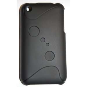KingCase iPhone 3G & 3GS Rubberized Hard Slider Bubbles Case (Black 