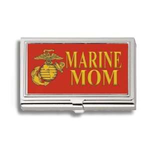  U.S. Marine Mom USMC Business Card Holder Metal Case 