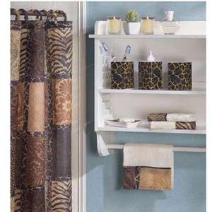AFRICAN Safari Jungle LEOPARD PRINT Bathroom Set~Shower Curtain 