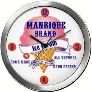  MANRIQUE 14 Inch Ice Cream Metal Clock Quartz Movement 