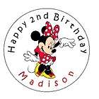   Mouse Birthday Personalized 2.5 Round Labels Favors Sticker Loot Bags