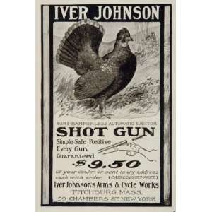  1902 Ad Iver Johnson Shot Gun Turkey Hunting Rifle 