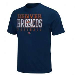 Denver Broncos Posted Victory T Shirt (Navy)  Sports 