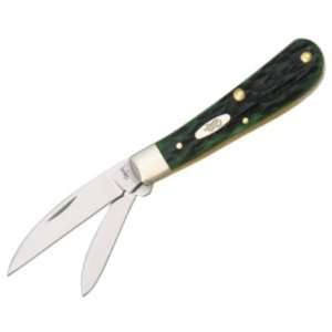 Case Knives 9730 Sway Back Jack Pocket Knife with Bermuda Green Jigged 