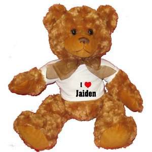  I Love/Heart Jaiden Plush Teddy Bear with WHITE T Shirt 