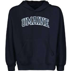 Maine Black Bears Youth Navy Blue Arch Applique Pullover Hoody  