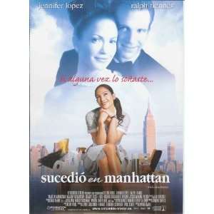  Maid In Manhattan Poster Spanish 27x40 Jennifer Lopez 