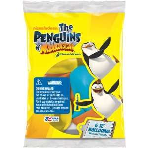  The Penguins of Madagascar 6 count latex printed balloons 