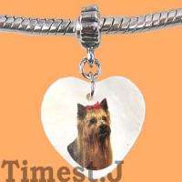 Yorkshire Yorkie Terrier European Bead Charm EBS257  