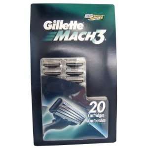  Gillette Mach3 Cartridges   20 Ct. 