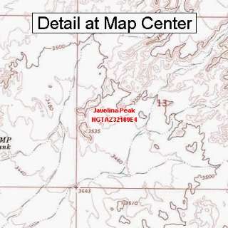 USGS Topographic Quadrangle Map   Javelina Peak, Arizona (Folded 