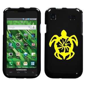 SAMSUNG GALAXY S VIBRANT T959 YELLOW TURTLE ON A BLACK HARD CASE COVER
