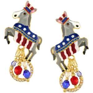com Lunch at The Ritz 2GO USA Democrat Earrings Post   Donkey Lunch 
