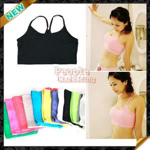 Fashion Sexy Women Candy Colors Bandeau Elastic Tube Top Vest Sports 