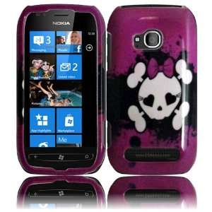  Pink Skull Design Hard Case Cover for Nokia Lumia 710 