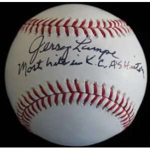  Jerry Lumpe Autographed Baseballs Kc As Hit Leader 