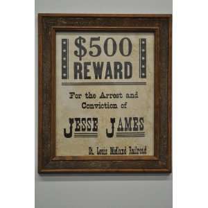 Jesse James 8 X 10 Poster in Barnwood Frame