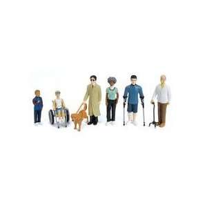  Differently Abled Block Play Figures   Set of 6 Toys 