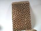 set of 20 leopard print 6 x 9 paper bags