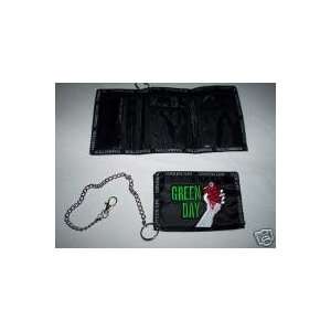    GREEN DAY Wallet WITH CHAIN Nylon tri fold Official