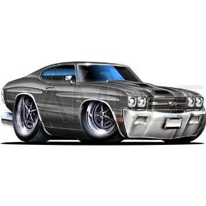  Chevelle SS 1970 Gray 36 inch Wall Skin Graphic