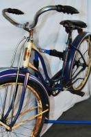   Schwinn Admiral Pre War Cruiser Balloon tire bicycle bike blue  