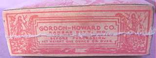   Vintage Howard Gordon Cardboard Popcorn CANDY BOX Kansas City Airplane