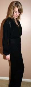 Gorgeous Vintage probably late 70s early 80s soft fine black wool 