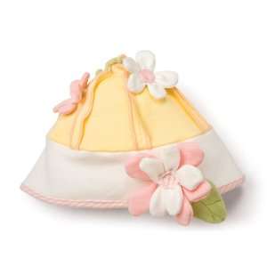    Bunnies by the Bay 6 12 Months Daisy Hat, Yellow/White Baby