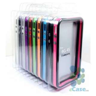 10 pc Wholesale Lot Solid Color Transparent Clear Bumper Case Cover 