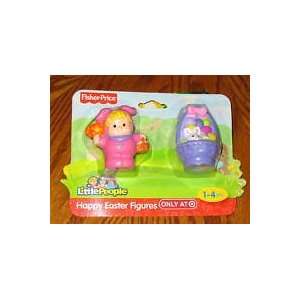   Purple Easter Basket & Little People PINK Bunny Fi Toys & Games