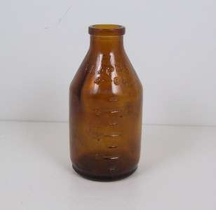 Vintage Clapps Baby Milk Bottle Dark Amber Brown Glass 4 oz Medicine 
