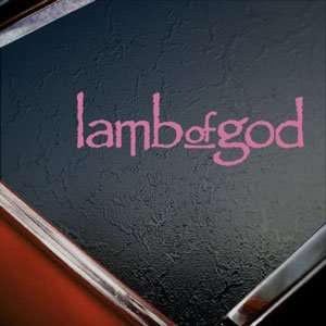  Lamb Of God Pink Decal Metal Band Truck Window Pink 