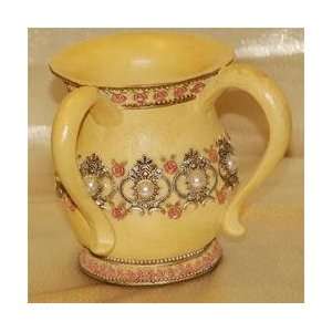  Judaica IJ WC9014 Hand Painted Resin Pearls Washing Cup 