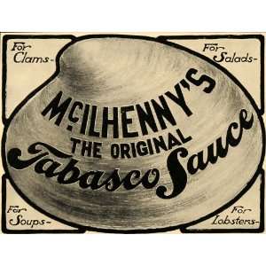   Original Tabasco Sauce Clam   Original Print Ad