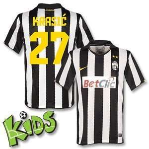  10 11 Juventus Home Jersey + Krasic 27 (Fan Style)   Boys 