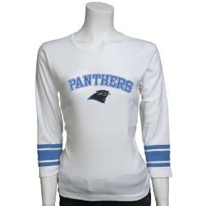  Carolina Panthers Ladies White Victory Long Sleeve T shirt 