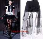 L05 long black lace skirt lolita gothic punk L  