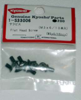 Kyosho M3x6 Flat Head Screw Set ~KYO1 S33006  