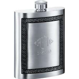  Kalos Greek Design Genuine Pewter 6oz Hip Liquor Flask 