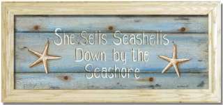 She Sells Sea Shells Down By The Seashore Sign Framed  