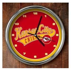 Kansas City Chiefs Chrome Wall Clock
