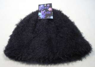 Grand Sierra Kozy Girls Fuzzy Black Hat Beanie 7 14  