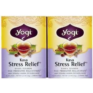 Yogi Tea Kava Stress Relief, Herbal Supplement, Tea Bags, 16 ct, 2 ct 