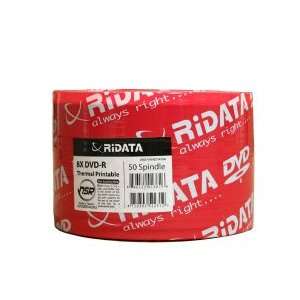  Ridata DVD R 8X White Thermal Hub Printable Bulk (50 pack 