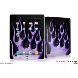  iPad Skin   Metal Flames Purple   fits Apple iPad by 