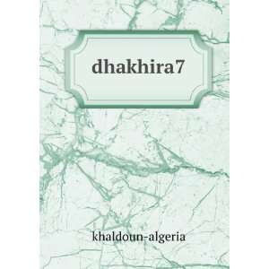  dhakhira7 khaldoun algeria Books