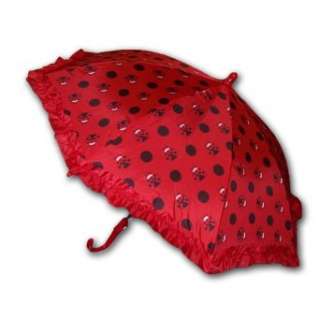  Kids Girls Red Ladybug Umbrella Clothing