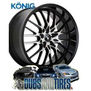   18x8 Konig wheels Lace Black/Machine Spoke wheels rims Automotive